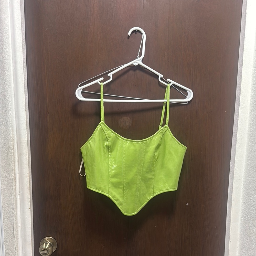 Forever 21 Neon Green Corset Top